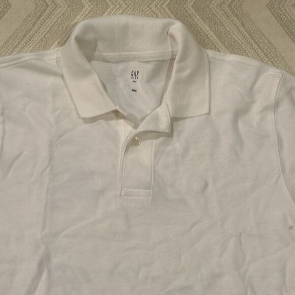 Gap Boys White Short-sleeve Collared Shirt, Size XXL - Picture 2 of 7